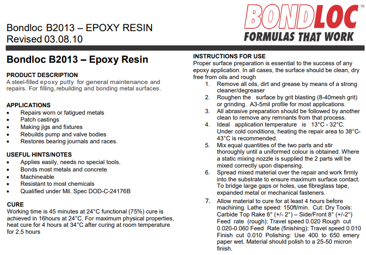 B2013 Epoxy Resin